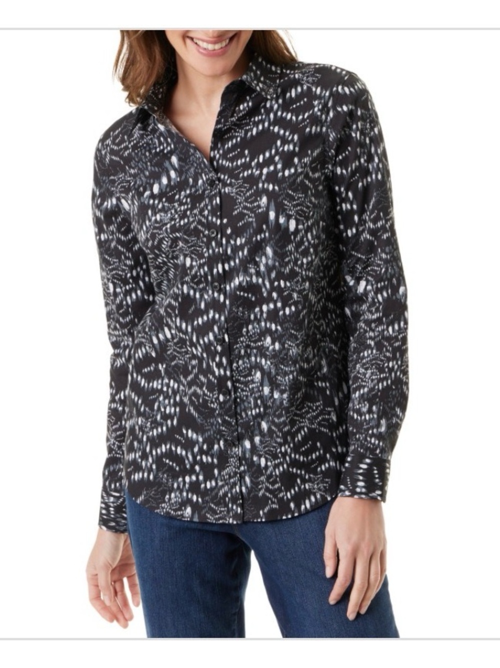 Gloria Vanderbilt Women's Amanda Long-Sleeve Fitted Shirt